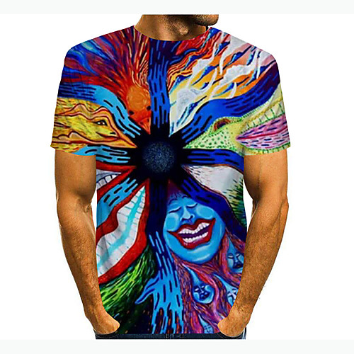 Men's T shirt 3D Print 3D Graffiti 3D Print Short Sleeve Daily Tops Casual Fashion Rainbow
Men's T shirt 3D Print 3D Graffiti 3D Print Short Sleeve Daily Tops Casual Fashion Rainbow