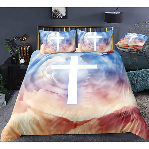 Easter Cross 3-Piece Duvet Cover Set Hotel Bedding Sets Comforter Cover with Soft Lightweight Microfiber, Include 1 Duvet Cover, 2 Pillowcases for Double/Queen/King(1 Pillowcase for Twin/Single)
Easter Cross 3-Piece Duvet Cover Set Hotel Bedding Sets Comforter Cover with Soft Lightweight Microfiber, Include 1 Duvet Cover, 2 Pillowcases for Double/Queen/King(1 Pillowcase for Twin/Single)