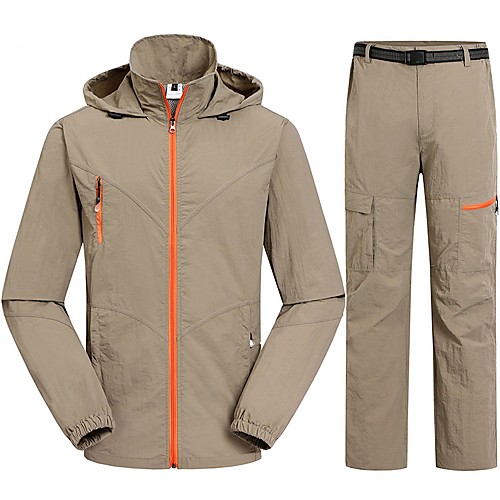Men's Hoodie Jacket Hiking Jacket with Pants Outdoor Solid Color Lightweight UV Sun Protection Windproof Breathable Jacket Top Clothing Suit Full Length Visible Zipper Fishing Climbing Running Black
Men's Hoodie Jacket Hiking Jacket with Pants Outdoor Solid Color Lightweight UV Sun Protection Windproof Breathable Jacket Top Clothing Suit Full Length Visible Zipper Fishing Climbing Running Black