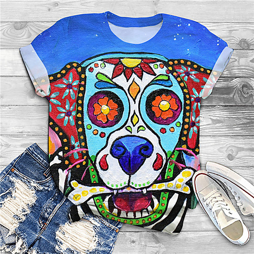 Women's Plus Size Print Dog Graphic Animal T shirt Large Size Round Neck Short Sleeve Tops Big Size
Women's Plus Size Print Dog Graphic Animal T shirt Large Size Round Neck Short Sleeve Tops Big Size