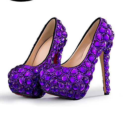 Women's Wedding Shoes Platform Round Toe Wedding Pumps Vintage Sexy Roman Shoes Wedding Party & Evening PU Rhinestone Pearl Sparkling Glitter Solid Colored Color Block Purple
Women's Wedding Shoes Platform Round Toe Wedding Pumps Vintage Sexy Roman Shoes Wedding Party & Evening PU Rhinestone Pearl Sparkling Glitter Solid Colored Color Block Purple