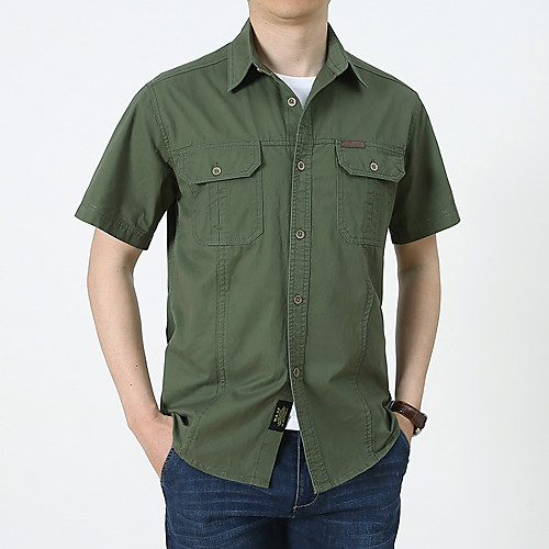 Men's Hiking Shirt / Button Down Shirts Military Tactical Shirt Short Sleeve Sweatshirt Top Outdoor Lightweight Breathable Quick Dry Sweat wicking Summer Cotton ArmyGreen Denim Blue Black Running
Men's Hiking Shirt / Button Down Shirts Military Tactical Shirt Short Sleeve Sweatshirt Top Outdoor Lightweight Breathable Quick Dry Sweat wicking Summer Cotton ArmyGreen Denim Blue Black Running