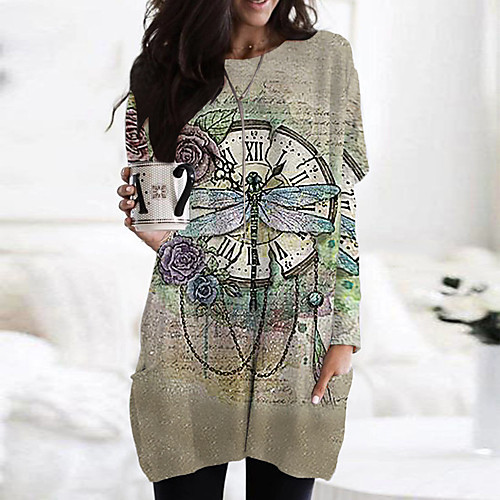 Women's T Shirt Dress Tee Dress Short Mini Dress Blue Khaki Beige Light Blue Long Sleeve Print Color Block Animal Print Fall Spring Round Neck Casual 2021 S M L XL XXL 3XL
Women's T Shirt Dress Tee Dress Short Mini Dress Blue Khaki Beige Light Blue Long Sleeve Print Color Block Animal Print Fall Spring Round Neck Casual 2021 S M L XL XXL 3XL