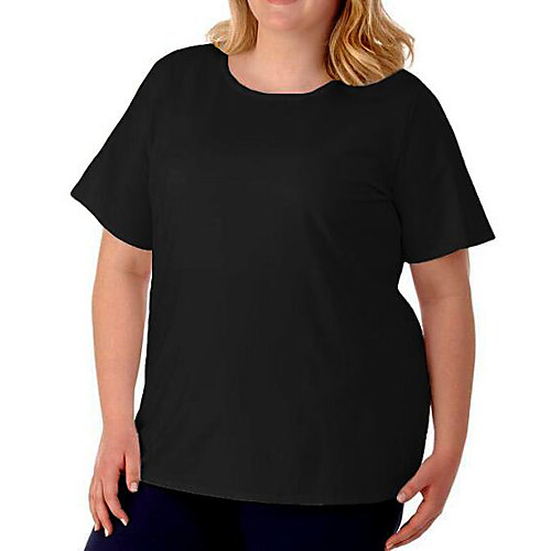 Women's Plus Size Plain T shirt Large Size Crewneck Short Sleeve Tops Big Size / Cotton
Women's Plus Size Plain T shirt Large Size Crewneck Short Sleeve Tops Big Size / Cotton