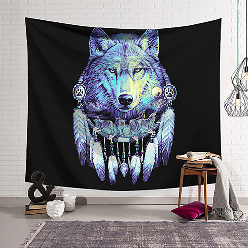 Wall Tapestry Art Decor Blanket Curtain Hanging Home Bedroom Living Room Decoration Polyester Blue Wolf Head
Wall Tapestry Art Decor Blanket Curtain Hanging Home Bedroom Living Room Decoration Polyester Blue Wolf Head