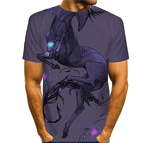 Men's T shirt 3D Print Graphic Prints Horse 3D Print Short Sleeve Daily Tops Casual Fashion Purple
Men's T shirt 3D Print Graphic Prints Horse 3D Print Short Sleeve Daily Tops Casual Fashion Purple