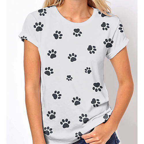 Women's T shirt Dog Graphic Print Round Neck Tops Basic Basic Top White Navy Blue khaki
Women's T shirt Dog Graphic Print Round Neck Tops Basic Basic Top White Navy Blue khaki
