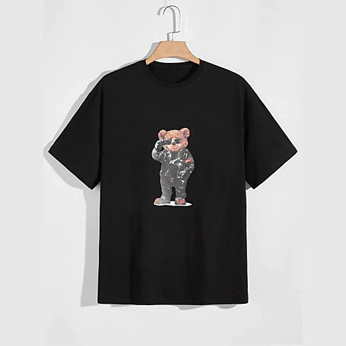 Men's Unisex T shirt Hot Stamping Bear Animal Plus Size Print Short Sleeve Casual Tops 100% Cotton Casual Fashion Black
Men's Unisex T shirt Hot Stamping Bear Animal Plus Size Print Short Sleeve Casual Tops 100% Cotton Casual Fashion Black