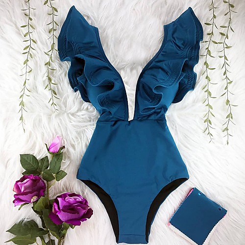 Women's New Fashion Sexy Monokini Swimsuit Color Block Geometric Push Up Slim Print Padded Normal Plunge Swimwear Bathing Suits Black Blue / One Piece
Women's New Fashion Sexy Monokini Swimsuit Color Block Geometric Push Up Slim Print Padded Normal Plunge Swimwear Bathing Suits Black Blue / One Piece