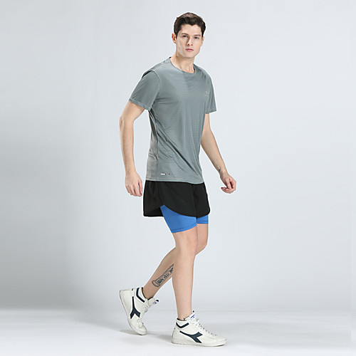 Women's 2 in 1 2 Piece Activewear Set Athletic 2pcs Summer Short Sleeve Spandex Quick Dry Breathable Soft Fitness Gym Workout Running Jogging Exercise Sportswear Black short sleeve printed gray
Women's 2 in 1 2 Piece Activewear Set Athletic 2pcs Summer Short Sleeve Spandex Quick Dry Breathable Soft Fitness Gym Workout Running Jogging Exercise Sportswear Black short sleeve printed gray