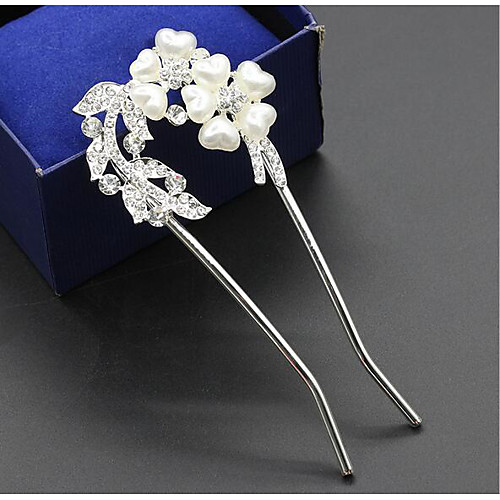 Women's Hair Sticks Hair Jewelry For Christmas Wedding Halloween Party Evening Precious Classic Imitation Pearl Rhinestone Silver Plated Silver 1pc
Women's Hair Sticks Hair Jewelry For Christmas Wedding Halloween Party Evening Precious Classic Imitation Pearl Rhinestone Silver Plated Silver 1pc