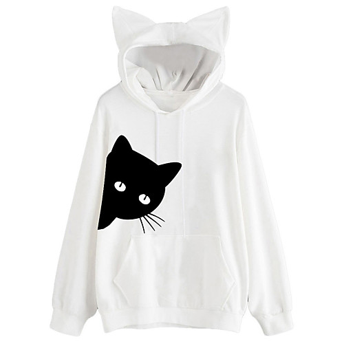 Inspired by Cosplay Hoodie Spandex Cat Cat Ear For Women's 
Inspired by Cosplay Hoodie Spandex Cat Cat Ear For Women's