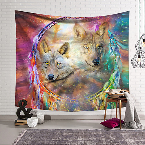 Wall Tapestry Art Decor Blanket Curtain Hanging Home Bedroom Living Room Decoration Polyester Two Wolves
Wall Tapestry Art Decor Blanket Curtain Hanging Home Bedroom Living Room Decoration Polyester Two Wolves