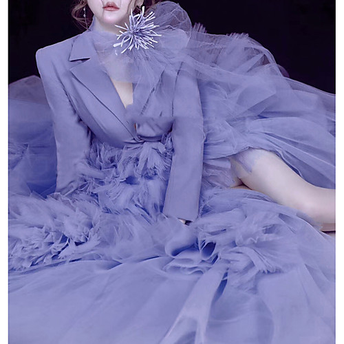 A-Line Elegant Vintage Prom Formal Evening Dress V Neck Long Sleeve Court Train Tulle with Tier 2021
A-Line Elegant Vintage Prom Formal Evening Dress V Neck Long Sleeve Court Train Tulle with Tier 2021