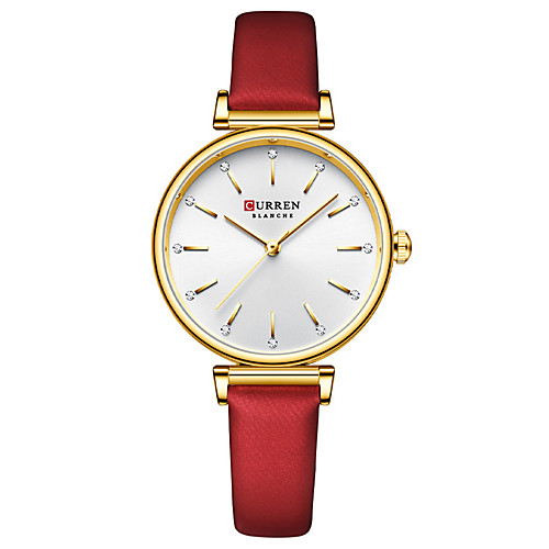 CURREN Women's Quartz Watches Analog Quartz Fashion Water Resistant / Waterproof Cool Imitation Diamond / One Year / Genuine Leather / Japanese
CURREN Women's Quartz Watches Analog Quartz Fashion Water Resistant / Waterproof Cool Imitation Diamond / One Year / Genuine Leather / Japanese