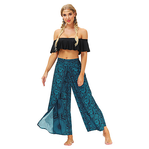 Women's Yoga Pants Wide Leg High Split Bottoms Breathable Quick Dry Bohemian Green Yoga Fitness Gym Workout Sports Activewear / Casual / Athleisure
Women's Yoga Pants Wide Leg High Split Bottoms Breathable Quick Dry Bohemian Green Yoga Fitness Gym Workout Sports Activewear / Casual / Athleisure