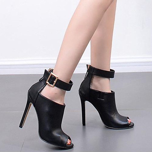 Women's Sandals Stiletto Heel Peep Toe High Heel Sandals Classic Daily PU Solid Colored Black
Women's Sandals Stiletto Heel Peep Toe High Heel Sandals Classic Daily PU Solid Colored Black