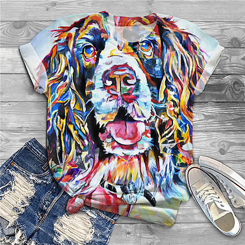 Women's Plus Size Print Dog Graphic Animal T shirt Large Size Round Neck Short Sleeve Tops Big Size
Women's Plus Size Print Dog Graphic Animal T shirt Large Size Round Neck Short Sleeve Tops Big Size