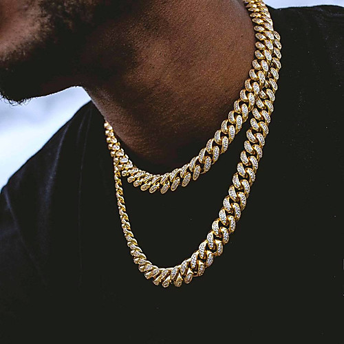 Men's Necklace Cuban Link Hope European Alloy Gold Silver 45 cm Necklace Jewelry 1pc For Gift
Men's Necklace Cuban Link Hope European Alloy Gold Silver 45 cm Necklace Jewelry 1pc For Gift