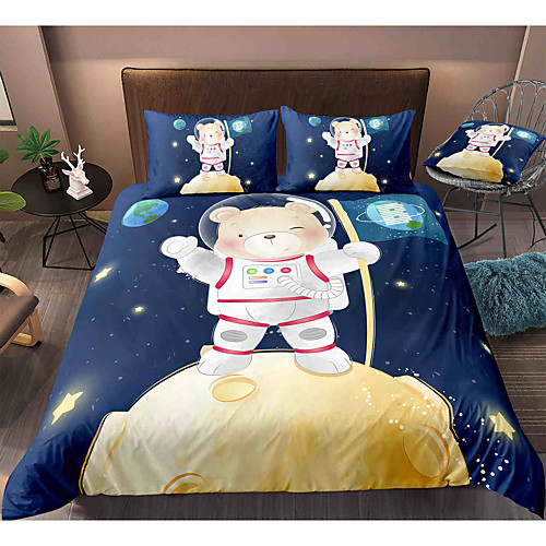 Cartoon Bear 3-Piece Duvet Cover Set Hotel Bedding Sets Comforter Cover with Soft Lightweight Microfiber, Include 1 Duvet Cover, 2 Pillowcases for Double/Queen/King(1 Pillowcase for Twin/Single)
Cartoon Bear 3-Piece Duvet Cover Set Hotel Bedding Sets Comforter Cover with Soft Lightweight Microfiber, Include 1 Duvet Cover, 2 Pillowcases for Double/Queen/King(1 Pillowcase for Twin/Single)
