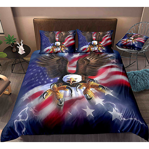 Eagle Print 3-Piece Duvet Cover Set Hotel Bedding Sets Comforter Cover with Soft Lightweight Microfiber, Include 1 Duvet Cover, 2 Pillowcases for Double/Queen/King(1 Pillowcase for Twin/Single)
Eagle Print 3-Piece Duvet Cover Set Hotel Bedding Sets Comforter Cover with Soft Lightweight Microfiber, Include 1 Duvet Cover, 2 Pillowcases for Double/Queen/King(1 Pillowcase for Twin/Single)