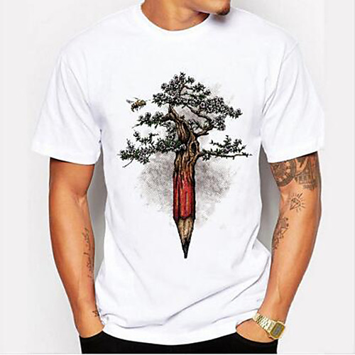 Men's Unisex Tees T shirt Hot Stamping Tree Plus Size Print Short Sleeve Daily Tops 100% Cotton Basic Casual White / Black White Blue
Men's Unisex Tees T shirt Hot Stamping Tree Plus Size Print Short Sleeve Daily Tops 100% Cotton Basic Casual White / Black White Blue