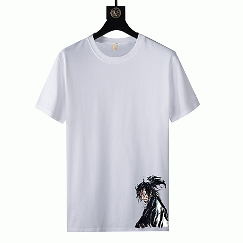 Men's T shirt Other Prints Graphic Short Sleeve Casual Tops 100% Cotton Basic White Black Blue
Men's T shirt Other Prints Graphic Short Sleeve Casual Tops 100% Cotton Basic White Black Blue