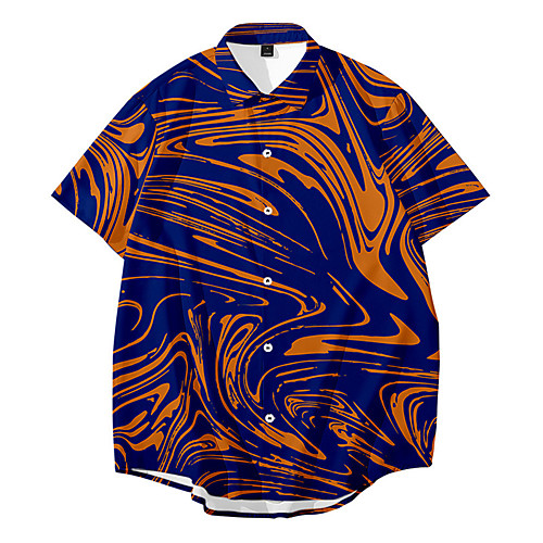 Men's Shirt 3D Print Abstract Button-Down 3D Print Short Sleeve Daily Tops Casual Fashion Hawaiian Black Blue Orange
Men's Shirt 3D Print Abstract Button-Down 3D Print Short Sleeve Daily Tops Casual Fashion Hawaiian Black Blue Orange