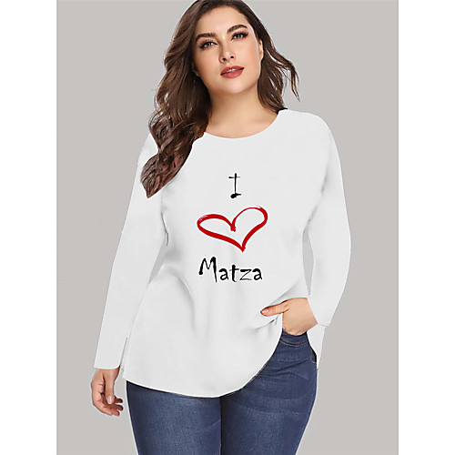 Women's Plus Size Print Graphic Heart Letter T shirt Large Size Round Neck Long Sleeve Tops Big Size
Women's Plus Size Print Graphic Heart Letter T shirt Large Size Round Neck Long Sleeve Tops Big Size