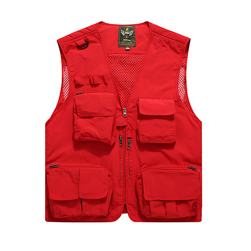 Men's Hiking Vest / Gilet Fishing Vest Sleeveless Vest / Gilet Top Outdoor Lightweight Breathable Quick Dry Sweat wicking Summer Polyester Solid Color Red Army Green Khaki Fishing Climbing Running
Men's Hiking Vest / Gilet Fishing Vest Sleeveless Vest / Gilet Top Outdoor Lightweight Breathable Quick Dry Sweat wicking Summer Polyester Solid Color Red Army Green Khaki Fishing Climbing Running