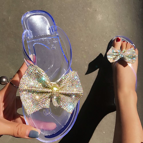 Women's Slippers & Flip-Flops Flat Heel Round Toe Casual Daily Walking Shoes PVC Solid Colored Clear Black Pink
Women's Slippers & Flip-Flops Flat Heel Round Toe Casual Daily Walking Shoes PVC Solid Colored Clear Black Pink