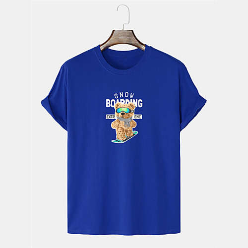 Men's T shirt Hot Stamping Graphic Prints Bear Short Sleeve Casual Tops 100% Cotton Fashion Black Blue Yellow
Men's T shirt Hot Stamping Graphic Prints Bear Short Sleeve Casual Tops 100% Cotton Fashion Black Blue Yellow