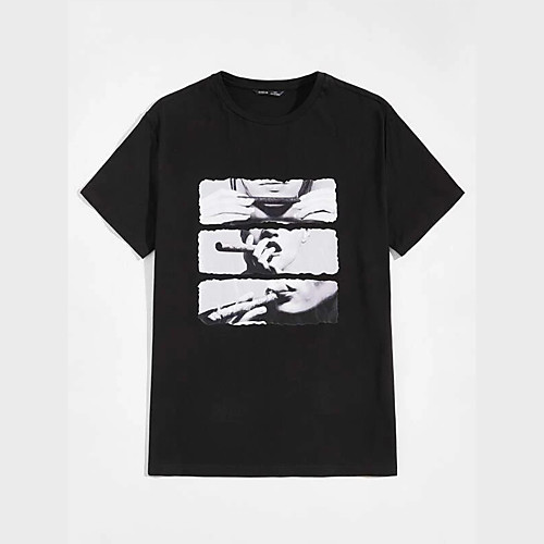 Men's Unisex T shirt Hot Stamping Portrait Plus Size Print Short Sleeve Casual Tops 100% Cotton Casual Fashion Black
Men's Unisex T shirt Hot Stamping Portrait Plus Size Print Short Sleeve Casual Tops 100% Cotton Casual Fashion Black