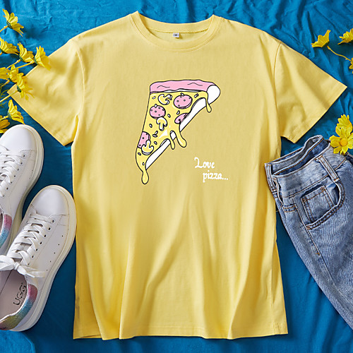 Women's T shirt Graphic Print Round Neck Tops 100% Cotton Basic Basic Top White Black Blue
Women's T shirt Graphic Print Round Neck Tops 100% Cotton Basic Basic Top White Black Blue