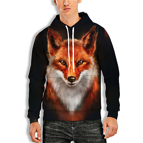 Men's Pullover Hoodie Sweatshirt Graphic Prints Animal Print Daily Holiday 3D Print 3D Print Hoodies Sweatshirts Black
Men's Pullover Hoodie Sweatshirt Graphic Prints Animal Print Daily Holiday 3D Print 3D Print Hoodies Sweatshirts Black
