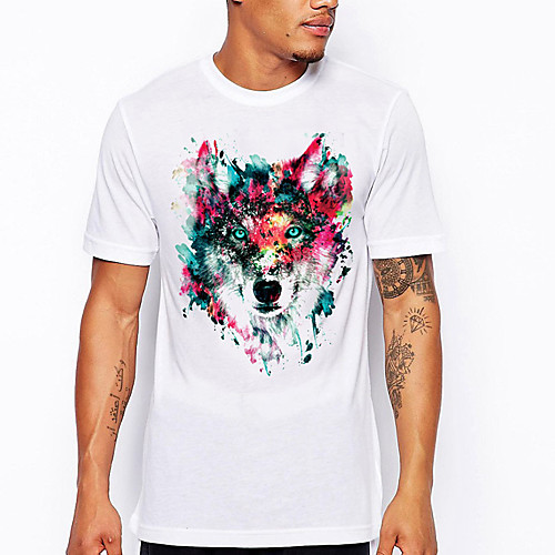 Men's Unisex T shirt Hot Stamping Wolf Animal Plus Size Print Short Sleeve Daily Tops 100% Cotton Basic Casual White
Men's Unisex T shirt Hot Stamping Wolf Animal Plus Size Print Short Sleeve Daily Tops 100% Cotton Basic Casual White