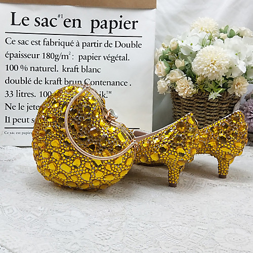 Women's Wedding Shoes Pumps Pointed Toe Wedding Pumps Vintage Sexy Minimalism Wedding Party & Evening PU Rhinestone Crystal Sparkling Glitter Solid Colored Gold
Women's Wedding Shoes Pumps Pointed Toe Wedding Pumps Vintage Sexy Minimalism Wedding Party & Evening PU Rhinestone Crystal Sparkling Glitter Solid Colored Gold