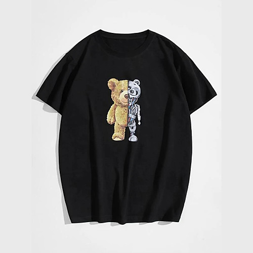 Men's Unisex T shirt Hot Stamping Bear Animal Plus Size Print Short Sleeve Casual Tops 100% Cotton Casual Fashion Black
Men's Unisex T shirt Hot Stamping Bear Animal Plus Size Print Short Sleeve Casual Tops 100% Cotton Casual Fashion Black