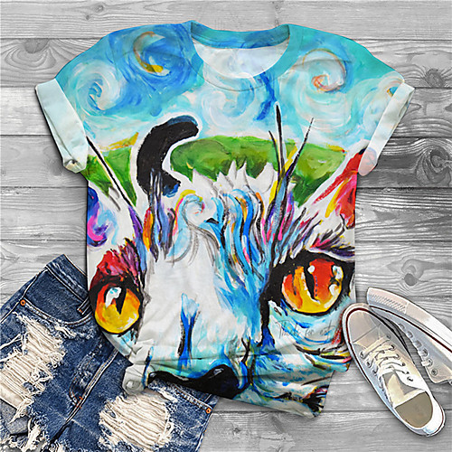 Women's Plus Size Print Cat Graphic Animal T shirt Large Size Round Neck Short Sleeve Tops Big Size
Women's Plus Size Print Cat Graphic Animal T shirt Large Size Round Neck Short Sleeve Tops Big Size