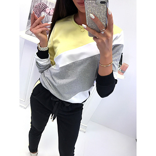 Women's Sweatshirt Sweater Pullover Patchwork Crew Neck Sport Athleisure Sweatshirt Top Long Sleeve Breathable Soft Comfortable Everyday Use Casual Daily Outdoor
Women's Sweatshirt Sweater Pullover Patchwork Crew Neck Sport Athleisure Sweatshirt Top Long Sleeve Breathable Soft Comfortable Everyday Use Casual Daily Outdoor