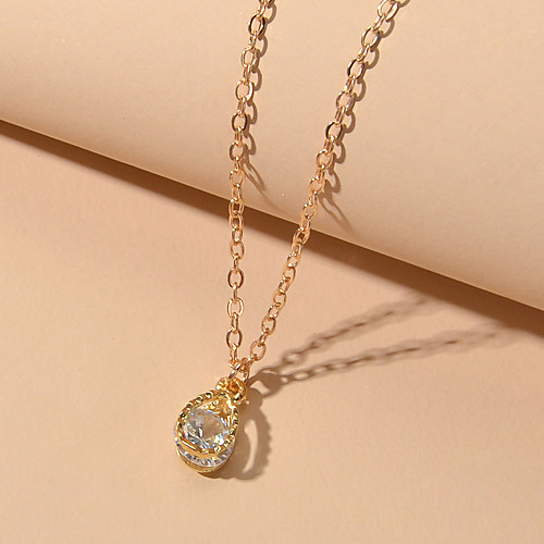 Women's Pendant Necklace Drop Drop Pear Fashion Imitation Diamond Alloy Gold 56.5 cm Necklace Jewelry For Engagement Prom
Women's Pendant Necklace Drop Drop Pear Fashion Imitation Diamond Alloy Gold 56.5 cm Necklace Jewelry For Engagement Prom