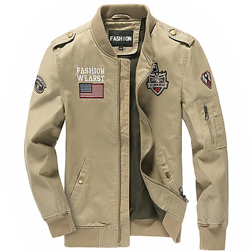 Men's Bomber Jacket Military Tactical Jacket Outdoor Solid Color Lightweight Breathable Quick Dry Soft Jacket Top Cotton Full Length Visible Zipper Hunting Fishing Climbing Black Army Green Khaki
Men's Bomber Jacket Military Tactical Jacket Outdoor Solid Color Lightweight Breathable Quick Dry Soft Jacket Top Cotton Full Length Visible Zipper Hunting Fishing Climbing Black Army Green Khaki
