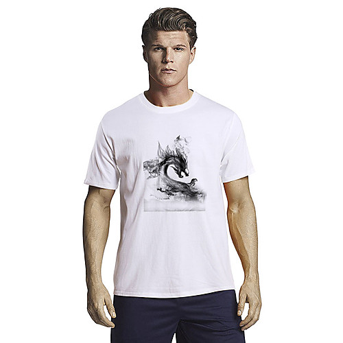 Men's Unisex T shirt Hot Stamping Dragon Graphic Prints Plus Size Short Sleeve Casual Tops 100% Cotton Fashion White Blue Red
Men's Unisex T shirt Hot Stamping Dragon Graphic Prints Plus Size Short Sleeve Casual Tops 100% Cotton Fashion White Blue Red