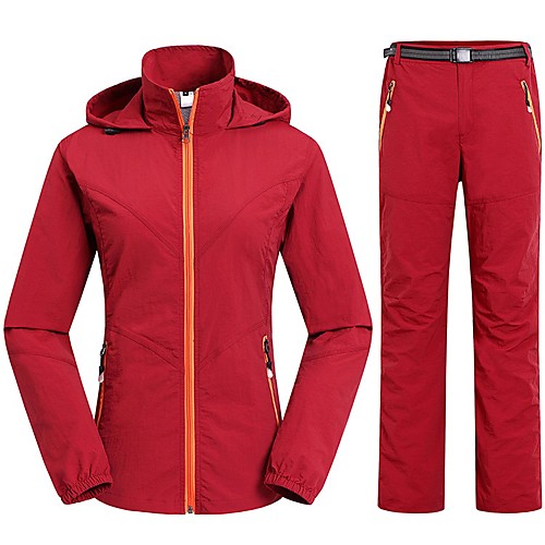 Women's Hoodie Jacket Hiking Jacket with Pants Outdoor Waterproof Lightweight UV Sun Protection Windproof Jacket Top Clothing Suit Fishing Climbing Running Black Red Army Green Grey Khaki / Quick Dry
Women's Hoodie Jacket Hiking Jacket with Pants Outdoor Waterproof Lightweight UV Sun Protection Windproof Jacket Top Clothing Suit Fishing Climbing Running Black Red Army Green Grey Khaki / Quick Dry