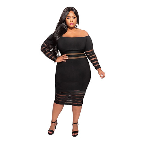 Women's Plus Size Solid Color Casual Long Sleeve Spring & Summer Midi Dress Sheath Dress
Women's Plus Size Solid Color Casual Long Sleeve Spring & Summer Midi Dress Sheath Dress