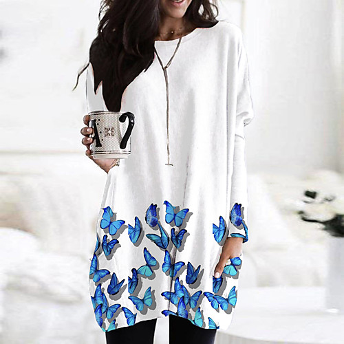 Women's T Shirt Dress Tee Dress Short Mini Dress White Blue Yellow Blushing Pink Light Blue Long Sleeve Print Color Block Animal Print Fall Spring Round Neck Casual 2021 S M L XL XXL 3XL
Women's T Shirt Dress Tee Dress Short Mini Dress White Blue Yellow Blushing Pink Light Blue Long Sleeve Print Color Block Animal Print Fall Spring Round Neck Casual 2021 S M L XL XXL 3XL
