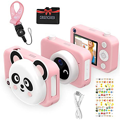 Digital Camera Toys Dual Selfie Video Recorder Panda Gift with 32GB SD Card 1080p HD Kid's Adults' Boys and Girls Toy Gift
Digital Camera Toys Dual Selfie Video Recorder Panda Gift with 32GB SD Card 1080p HD Kid's Adults' Boys and Girls Toy Gift