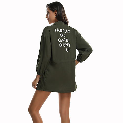 Women's Letter Drawstring Active Spring & Summer Trench Coat Long Daily Long Sleeve Cotton Coat Tops ArmyGreen
Women's Letter Drawstring Active Spring & Summer Trench Coat Long Daily Long Sleeve Cotton Coat Tops ArmyGreen