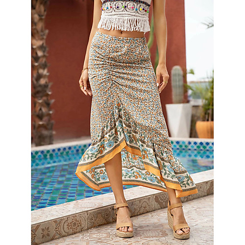 Women's Vacation Beach Elegant Sophisticated Skirts Graphic Split Ruched Print Beige
Women's Vacation Beach Elegant Sophisticated Skirts Graphic Split Ruched Print Beige