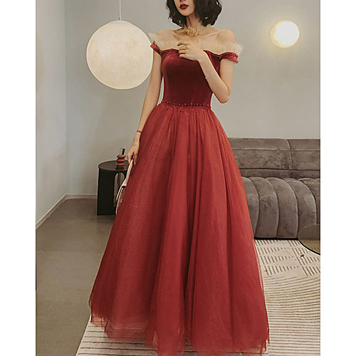 A-Line Glittering Elegant Engagement Prom Dress Off Shoulder Sleeveless Floor Length Tulle with Beading Ruffles 2021
A-Line Glittering Elegant Engagement Prom Dress Off Shoulder Sleeveless Floor Length Tulle with Beading Ruffles 2021